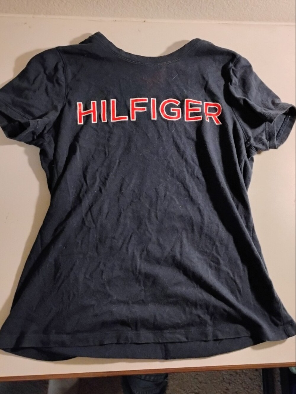 Tommy Hilfiger Navy Tee with Red Logo